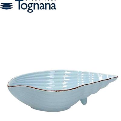 CIOTOLA CONCHIGLIA 21X13X5,5 CM DORY STONEWARE AZZURRO RELIE