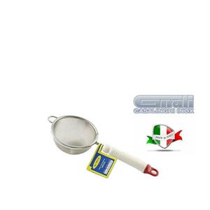 COLINO 16 CM SEMISFERICO RETE ACCIAIO INOX MANICO PLASTICA