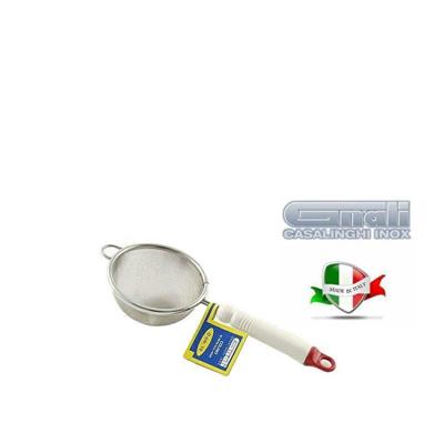 COLINO 16 CM SEMISFERICO RETE ACCIAIO INOX MANICO PLASTICA