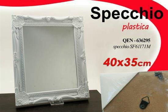 SPECCHIO BIANCO 40X35CM IN PLASTICA