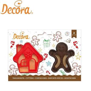 STAMPO TAGLIAPASTA IN PLASTICA GINGERBREAD SET 2 PZ