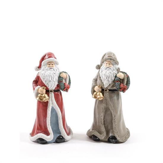 STATUA BABBO NATALE RESINA 12,5 X 9,5 X 25 CM COLORI ASS