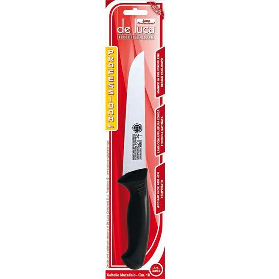 COLTELLO MACELLAIO INOX MANICO PLASTICA 18 CM