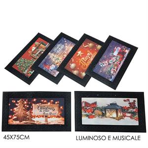 TAPPETO NATALIZIO 45 X 75 CM TRY-ME LUMINOSO MUSICALE