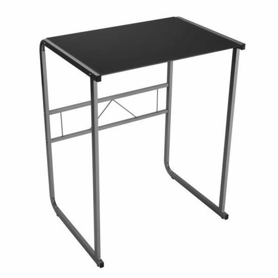 TAVOLINO IN ALLUMINIO CON RIPIANO 56X40X72,5CM COLORE NERO