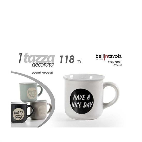 TAZZA CERAMICA 130 ML 6,2 X 6,4 CM DECORI ASS