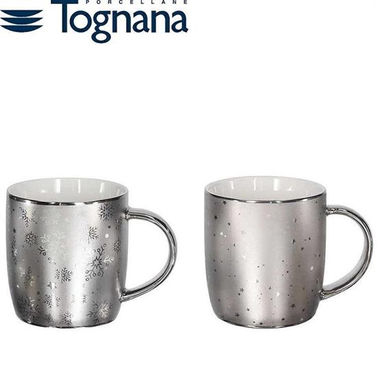 TAZZA MUG BOMBATA 370 CC NATALE ALL SILVER