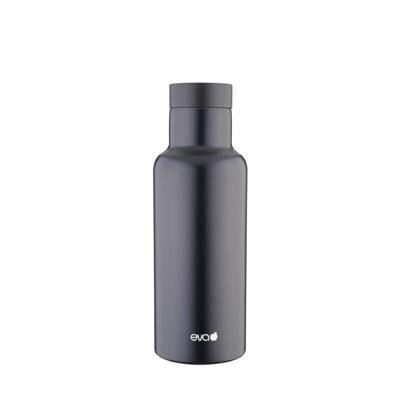 THERMOS ISOLANTE NERO OPACO CON TAPPO AUTOMATICO 450 ML