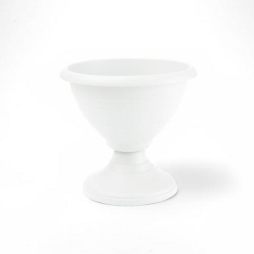 VASO CAMPANA CON PIEDE 39CM COLORE BIANCO