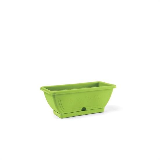 VASO CASSETTA VENEZIA C/SOTTOCASSETTA 40 CM VERDE ANICE