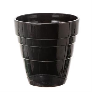 VASO CERAMICA RIGATO 10 X H10 CM COLORE NERO