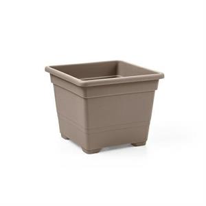 VASO QUADRATO 38CM COLORE AVANA