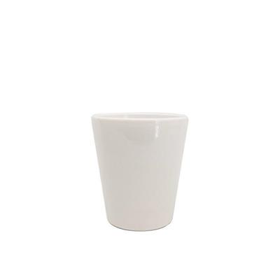 VASO LISCIO BIANCO LUCIDO D. 14 X H16 CM