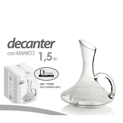 DECANTER IN VETRO CON MANICO 1,5 LT