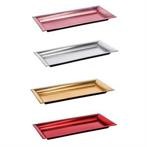 VASSOIO RETTANGOLARE PLASTICA 36X17X3 CM 4 COLORI ASS