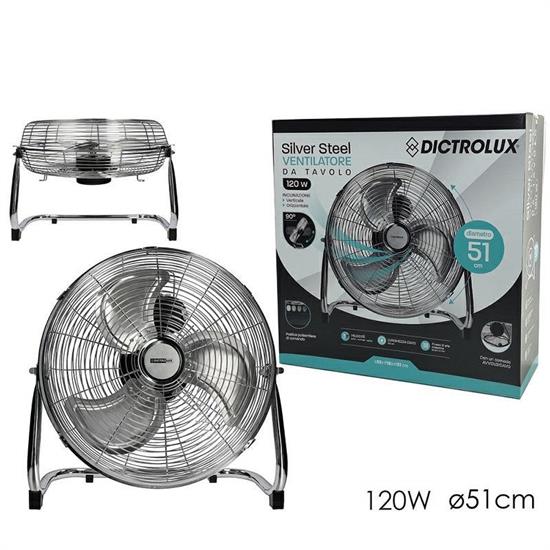 VENTILATORE CROMATO SILVER STEEL 120 W