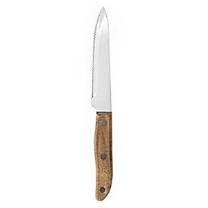 COLTELLO CARNE KOBE CON SEGHETTO MANICO LEGNO CONF. 12 PZ