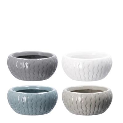 VASO CERAMICA MOULAY D.17,5XH8 CM 4 COLORI ASS