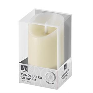 CANDELA LED CILINDRO CON TIMER AVORIO D.7,5X13CM