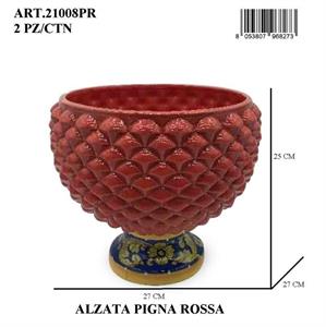 PIGNA ALZATA 25 CM ROSSO