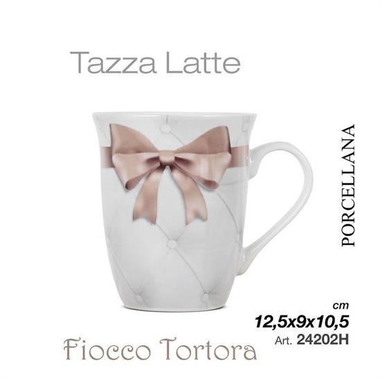 TAZZA CERAMICA FIOCCO TORTORA