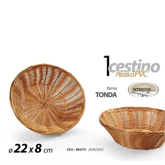 CESTINO TONDO PVC 22X7,5 CM