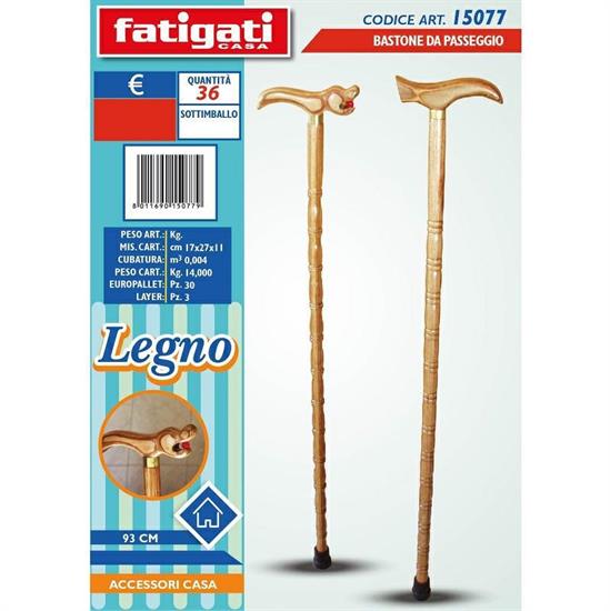 BASTONE DA PASSEGGIO IN LEGNO 93CM