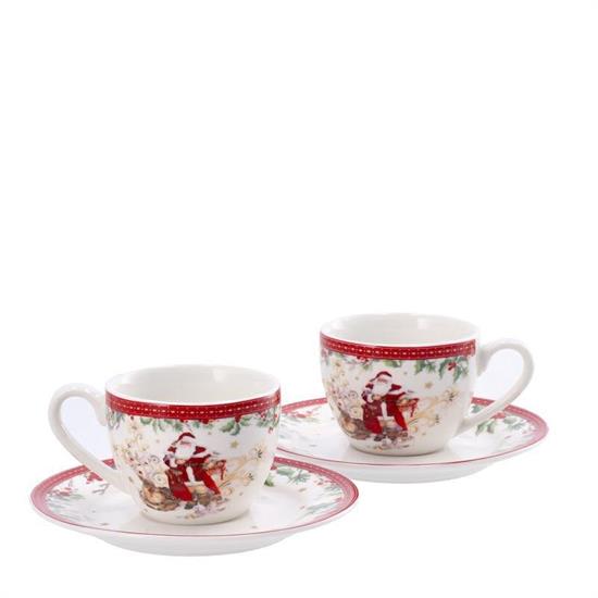 TAZZA CAFFE' NATALIZIA SET 2 PERSONE D.6XH5 CM