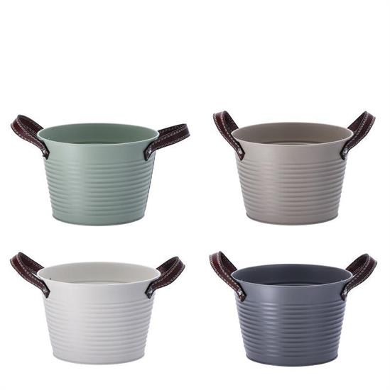 VASO TONDO IN FERRO 20XH14 CM 4 COLORI ASS