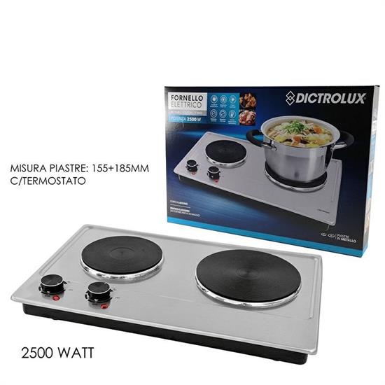 FORNELLO ELETTRICO COOK TWO 2500W 2 PIASTRE