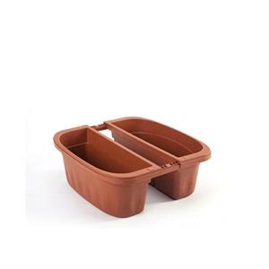 FIORIERA DOPPIA KLUNIA 40 CM COLORE TERRACOTTA