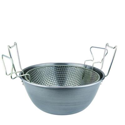 FRIGGITRICE CON CESTELLO FERRO SPAZZOLATO 36 CM