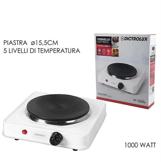 FORNELLO ELETTRICO CON TERMOSTATO D.15,5 CM 1000 W