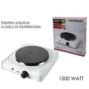 FORNELLO ELETTRICO CON TERMOSTATO 1500 W