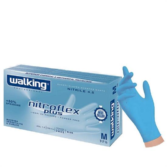 GUANTO NITROFLEX PLUS WALKING NITRILE CONF. 100P Z M 010382