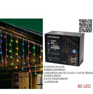 LUCI TENDA MULTICOLOR 2 MT X 50 CM 50 LED