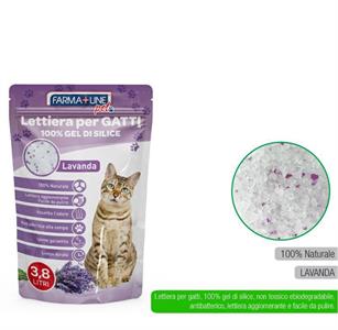 LETTIERA GATTI LAVANDA GEL DI SILICE 3,8 LT