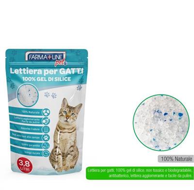 LETTIERA PER GATTI IN GEL DI SILICE 3,8LT