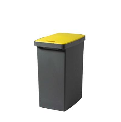 PATTUMIERA ECOSPLIT 25 LT GRIGIO COPERCHIO GIALLO