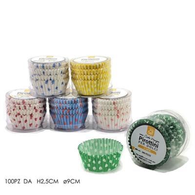 PIROTTINI 9 CM SET 100 PZ 6 DECORI ASS