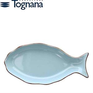 PIATTO PESCE 30X15X4 CM DORY STONEWARE AZZURRO RELIEF