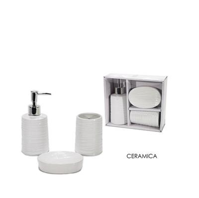 SET DA BAGNO 3 PZ COLORE BIANCO