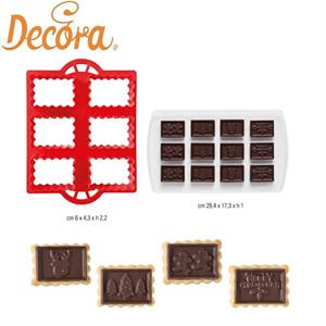 STAMPO IN PLASTICA PER GALLETTE AL CIOCCOLATO SET 2 PZ