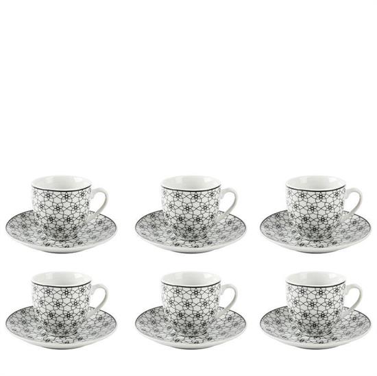 TAZZA CAFFE' CON PIATTINO CONF. 6 PZ DELFI