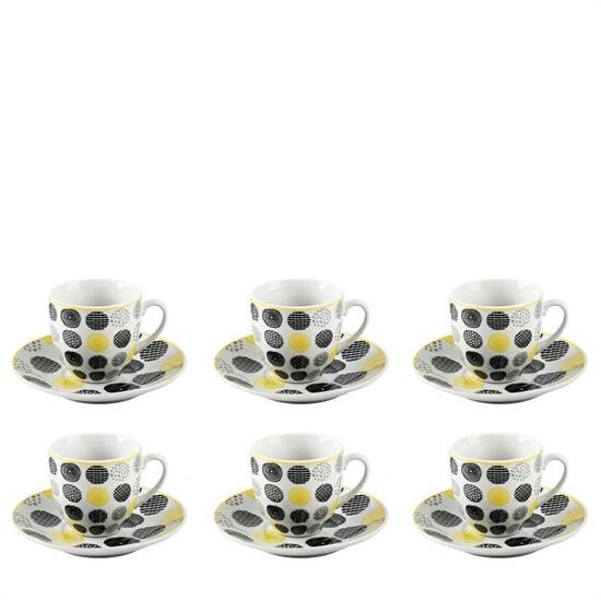 TAZZA CAFFE' CON PIATTINO CONF. 6 PZ ITACA