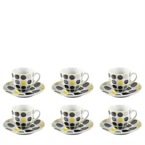 TAZZA CAFFE' CON PIATTINO CONF. 6 PZ ITACA