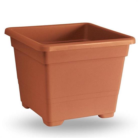 VASO QUADRATO 22 CM COLORE TERRACOTTA