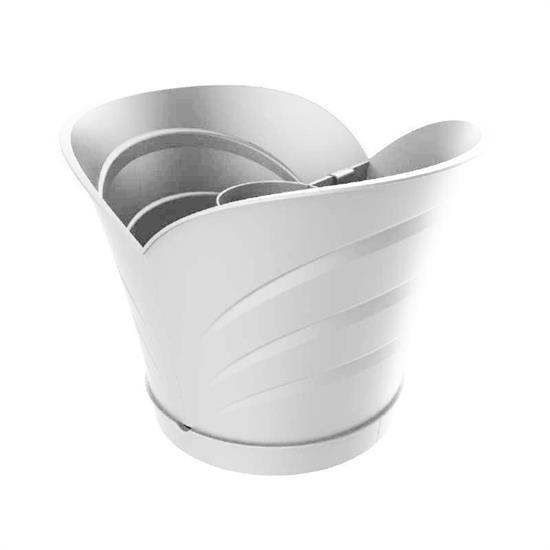 VASO TULIPANO SET 4 PZ 34,5X19X30 CM BIANCO