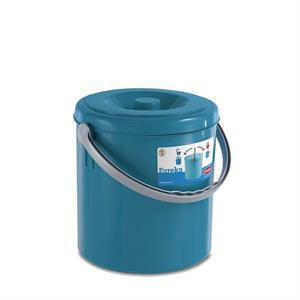 PATTUMIERA EUREKA CON COPERCHIO 25 LT BLU OTTANIO