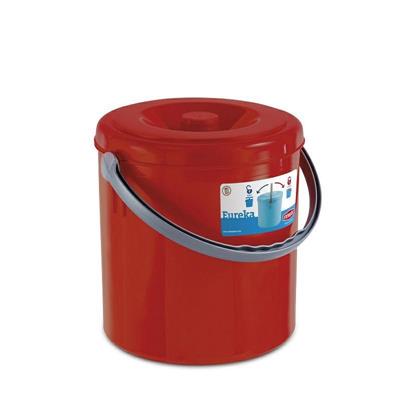 PATTUMIERA EUREKA CON COPERCHIO 25 LT ROSSO